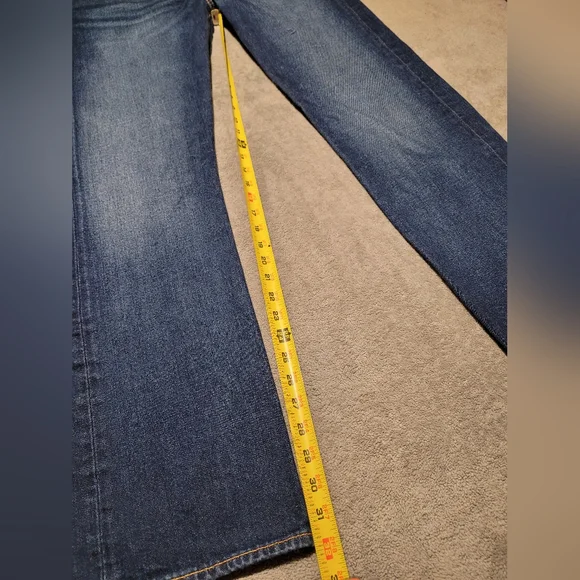 Levi’s 501 Premium Big E Jeans Mens 35x32 Blue Denim Button Fly Dark Wash - Picture 11 of 11